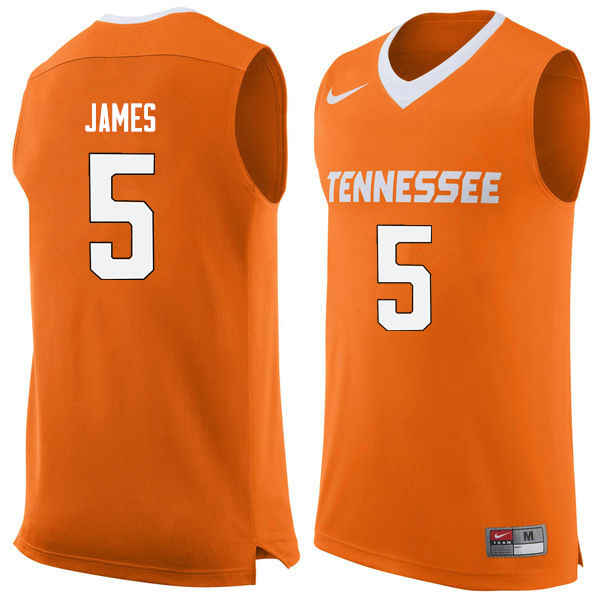 Men #5 Josiah-Jordan James Tennessee Volunteers College Basketball Jerseys Sale-Orange - Click Image to Close